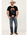 Image #2 - Cody James Men's Sunset Bandit Skull Graphic Short Sleeve T-Shirt , Black, hi-res