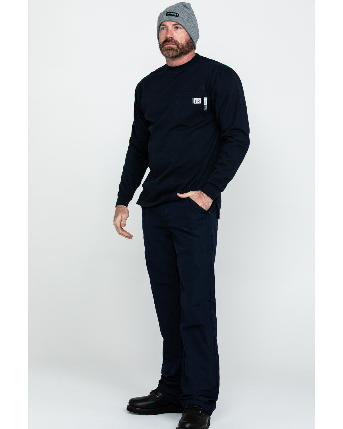 Image #6 - Ariat Men's FR M4 Duralight Ripstop Work Pants, Navy, hi-res