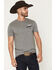 Image #2 - Cowboy Hardware Men's Just Rope It Short Sleeve Graphic T-Shirt, Grey, hi-res