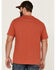 Image #4 - Brothers and Sons Men's Mercantile Light Red Weathered Slub Graphic Short Sleeve T-Shirt, Orange, hi-res
