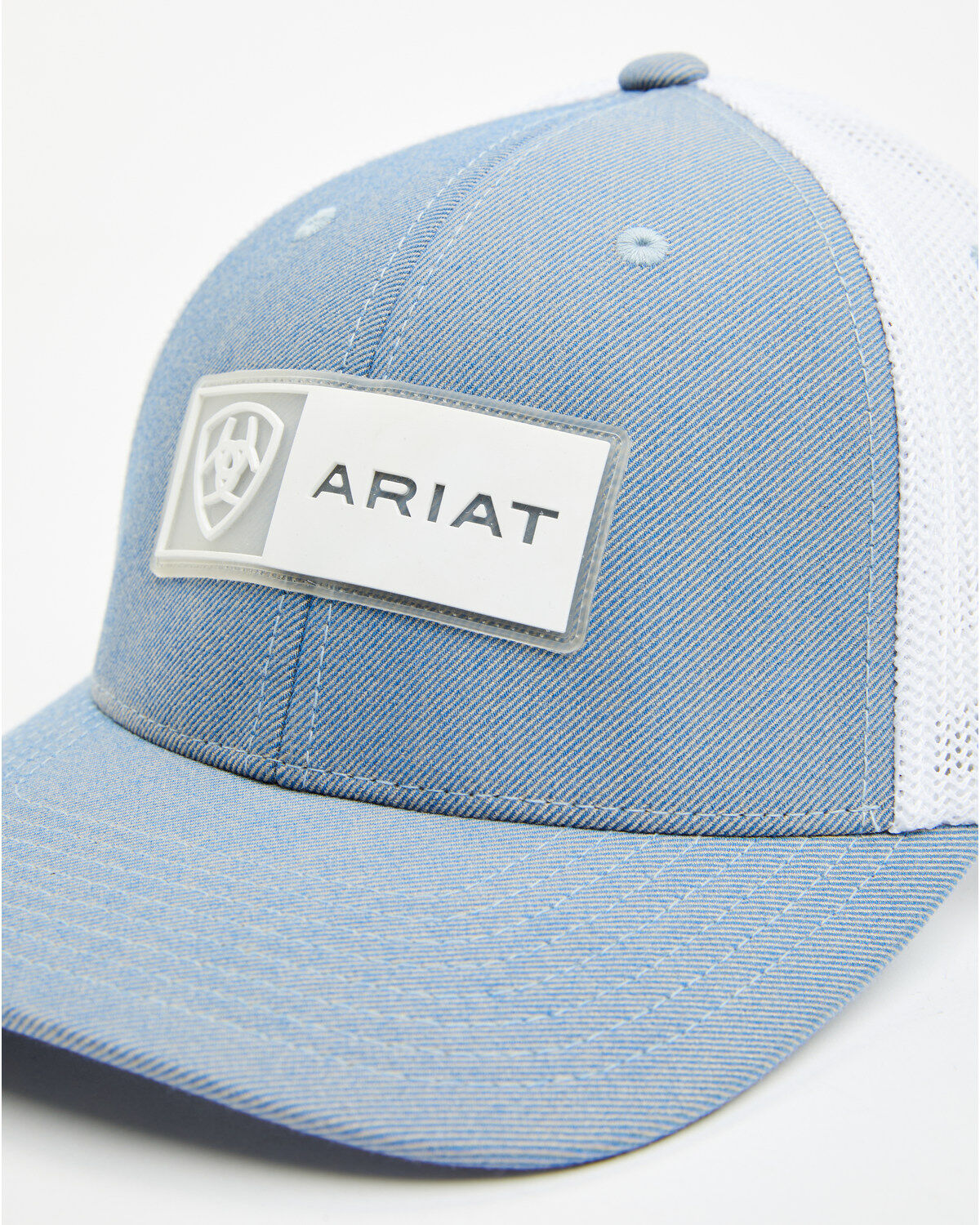 Image #2 - Ariat Men's Rectangle Logo Patch Ball Cap, Blue, hi-res