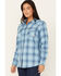Image #2 - Ariat Women's FR Bonita Long Sleeve Snap Work Shirt, Blue, hi-res