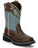 Justin Women's Starlina Western Boots - Broad Square Toe, Brown, hi-res