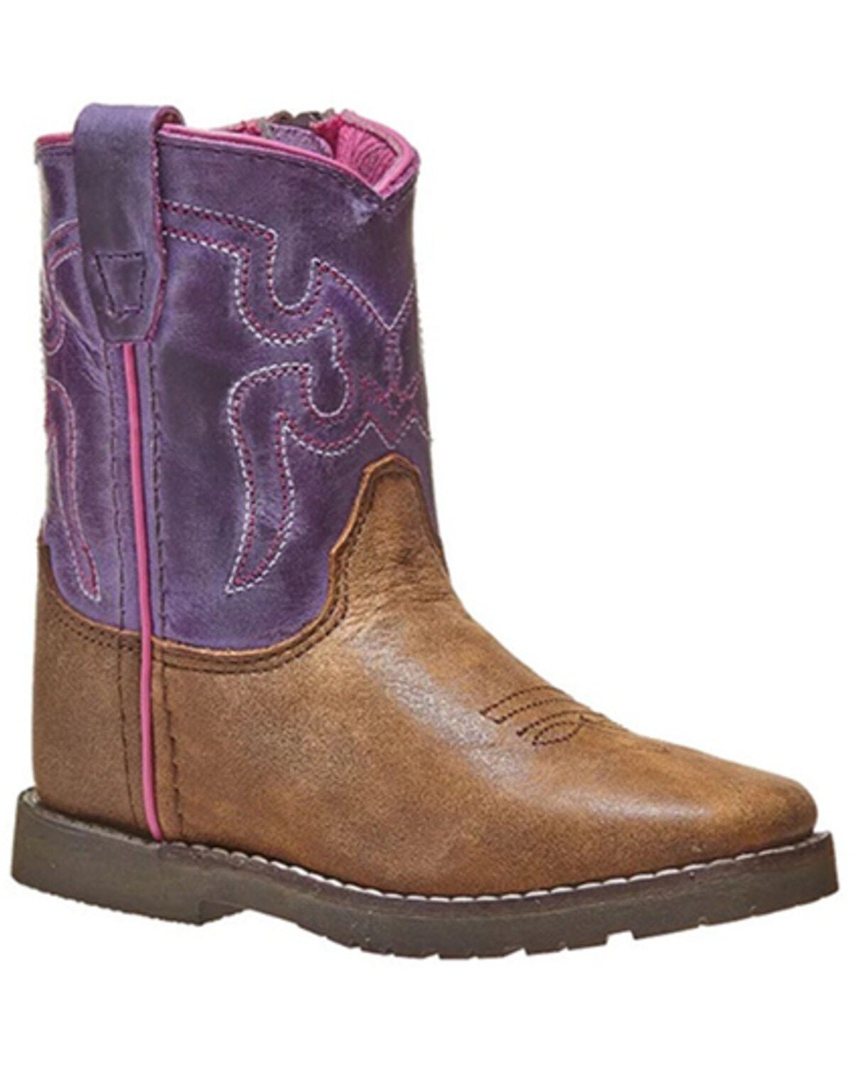 Smoky Mountain Toddler Girls' Autry Western Boots - Broad Square Toe, Purple, hi-res