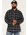 Image #1 - Hawx Men's Outlaw Plaid Print Long Sleeve Button-Down Flannel Work Shirt, Grey, hi-res