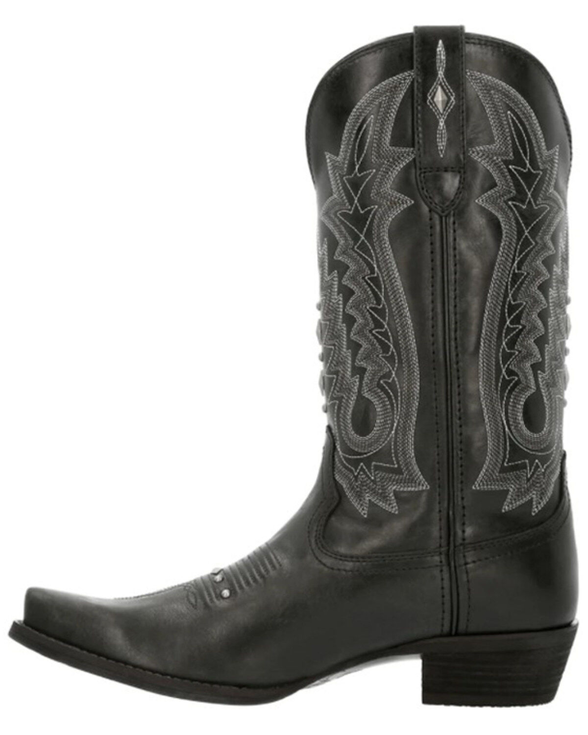 Image #3 - Durango Women's Crush Antique Studded Western Boots - Snip Toe, Black, hi-res
