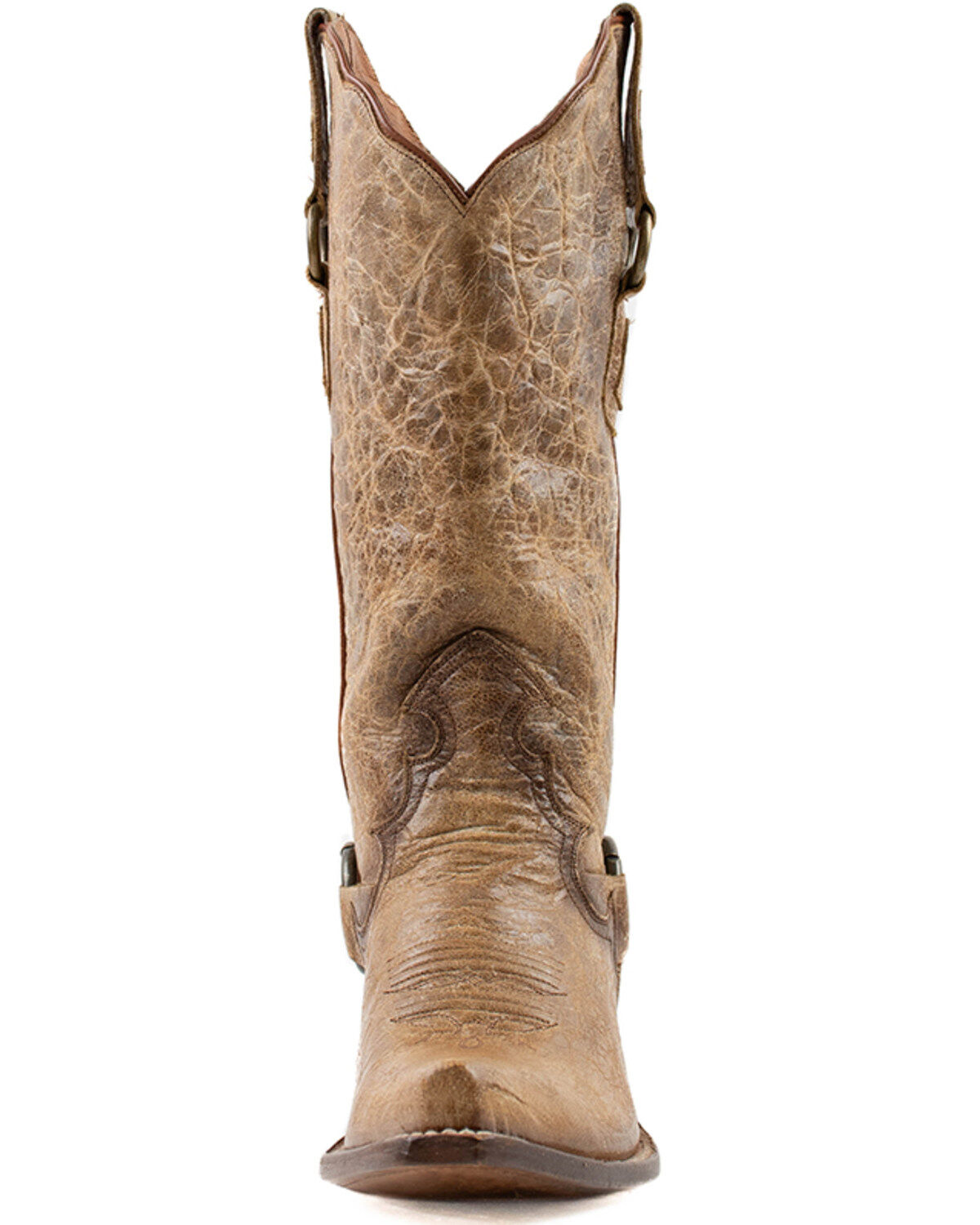Image #4 - Dan Post Women's Greta Crackle Western Boots - Snip Toe, Tan, hi-res