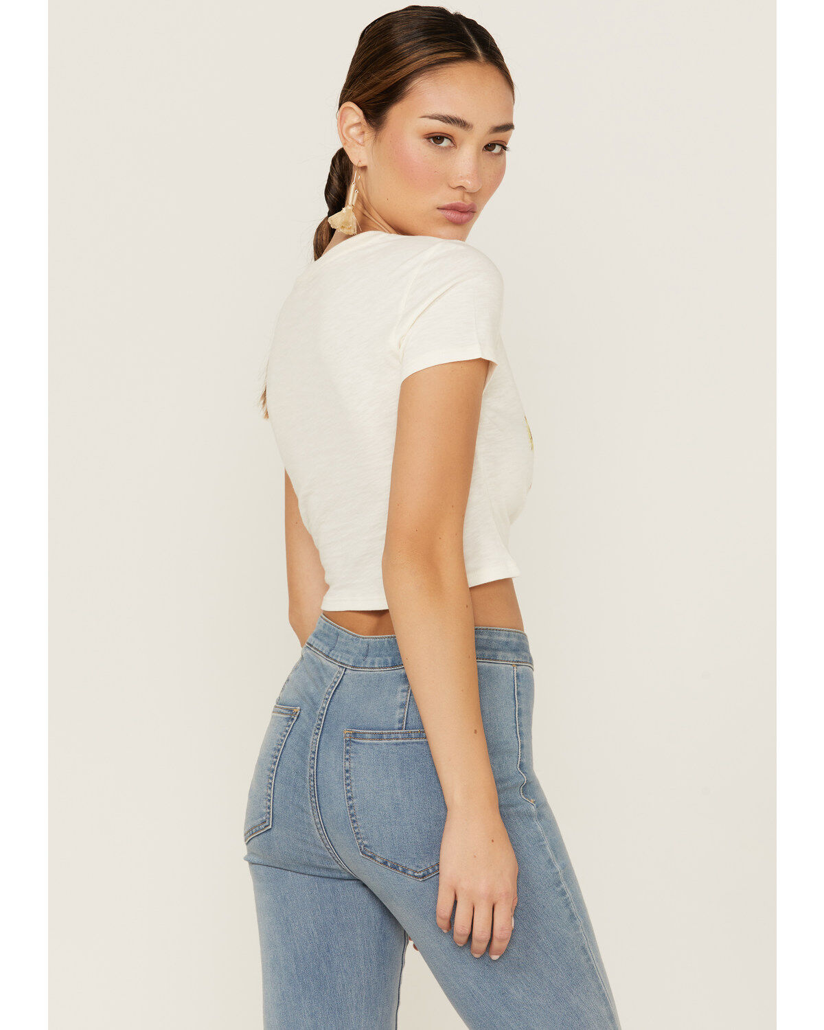 Image #3 - Shyanne Women's Mamacita Needs A Margarita Graphic Tie-Front Short Sleeve Tee, Ivory, hi-res