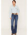 Image #1 - Wrangler Women's Reina Dark Wash Bespoke High Rise Trouser Stretch Denim Jeans, Dark Wash, hi-res