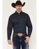 Image #1 - Ariat Men's Canyon Paisley Print Long Sleeve Button-Down Western Shirt - Tall, Blue, hi-res