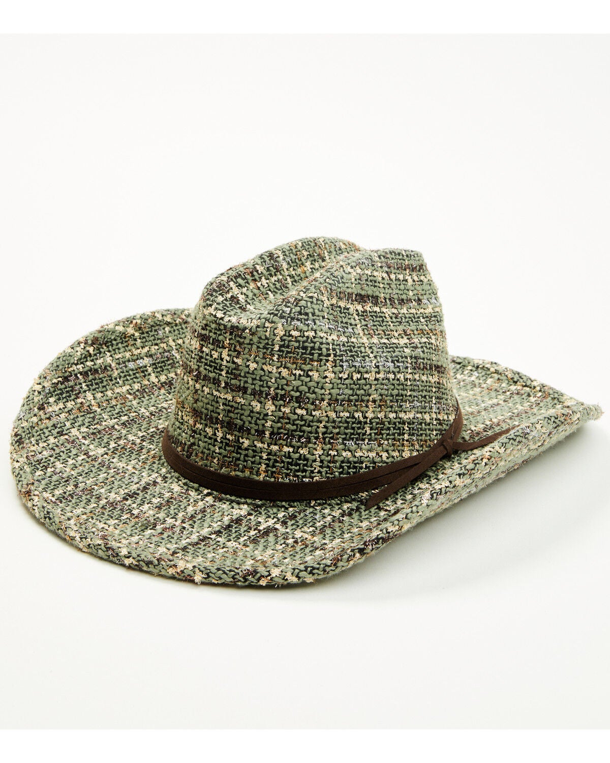 Shyanne Women's Tweed Cowboy Hat, Olive, hi-res