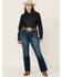 Image #1 - Ariat Women's Dark Wash Ariana Mid Rise Bootcut Stretch Denim Jeans - Plus, Dark Wash, hi-res