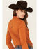 Image #4 - Shyanne Women's Long Sleeve Snap Vented Riding Shirt, Caramel, hi-res