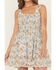 Image #3 - Rock & Roll Denim Women's Floral Print Sleeveless Mini Dress, Light Blue, hi-res