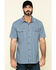 Image #1 - Hawx Men's Skyhawk Indigo Plaid Short Sleeve Work Shirt - Tall, , hi-res