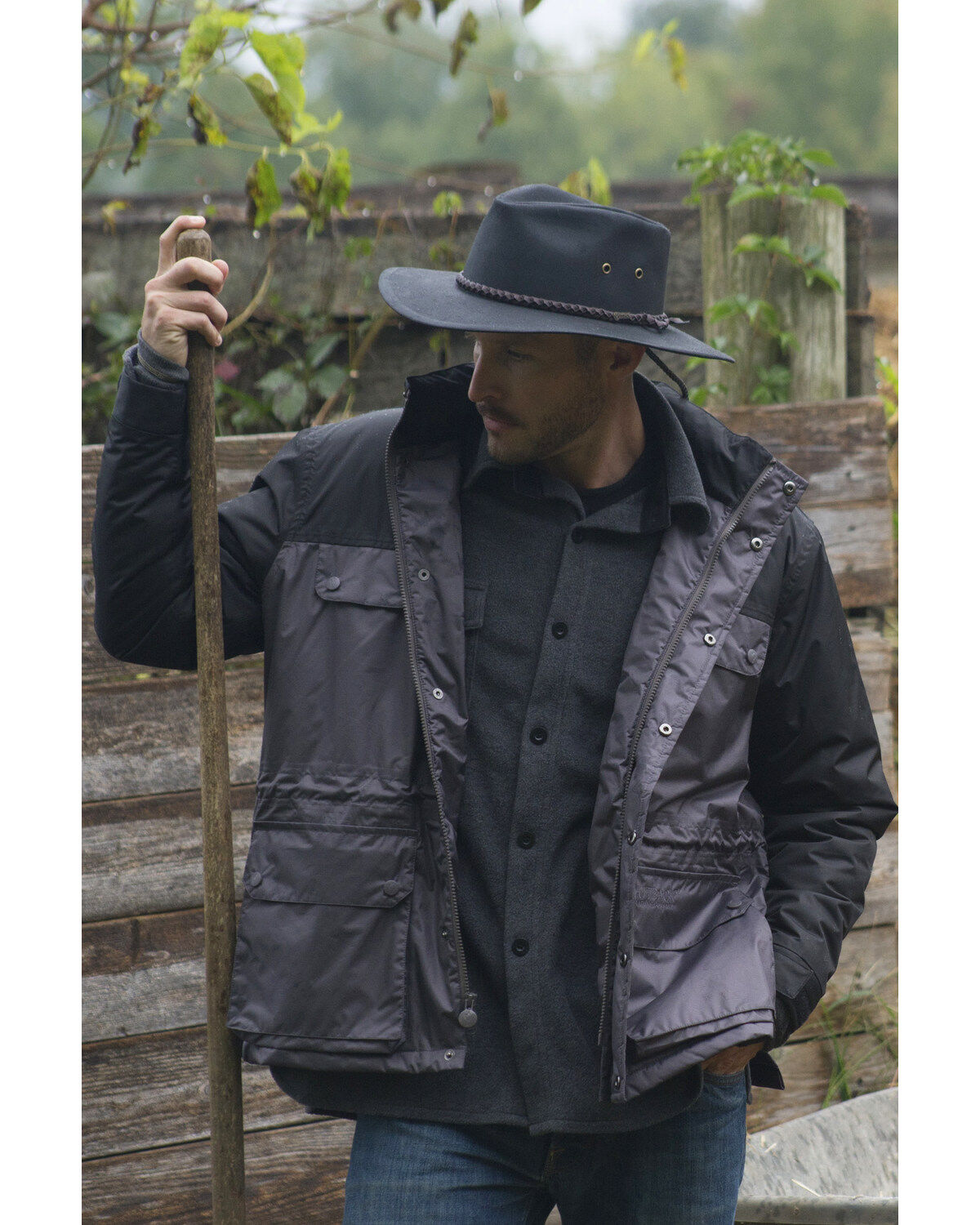Image #7 - Outback Trading Co Men's Jericho Jacket, Charcoal, hi-res