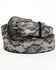 Image #1 - Shyanne Women's Silver Floral Lace Belt, Black, hi-res