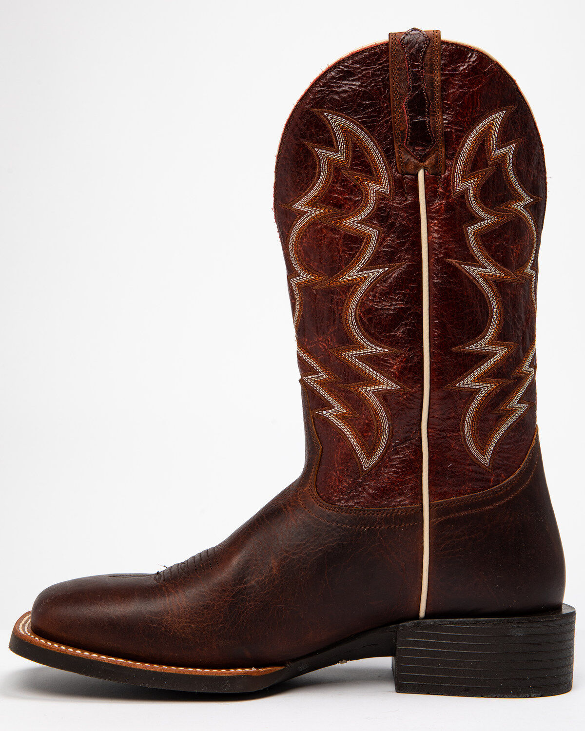 Image #3 - RANK 45 Men's Barley Western Performance Boots - Square Toe, , hi-res