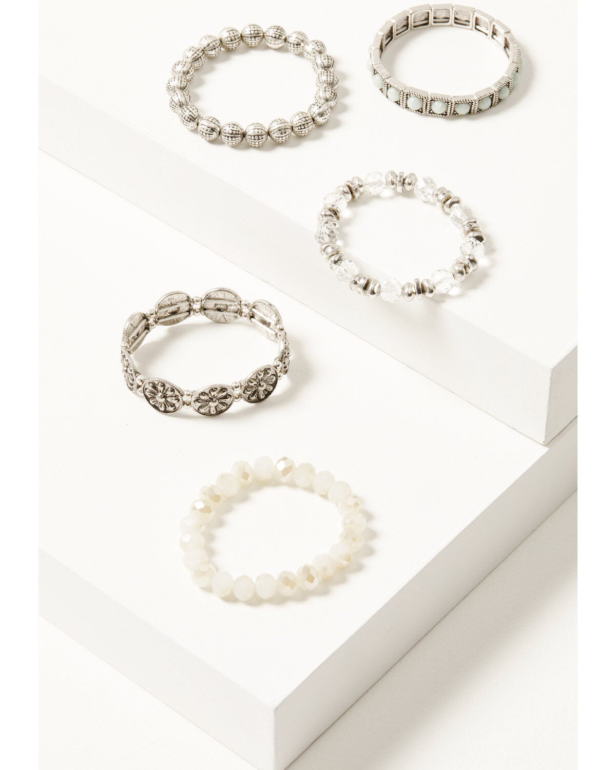 Shyanne Women's Luna Bella Concho Bracelet Set - 5 Piece, Silver, hi-res