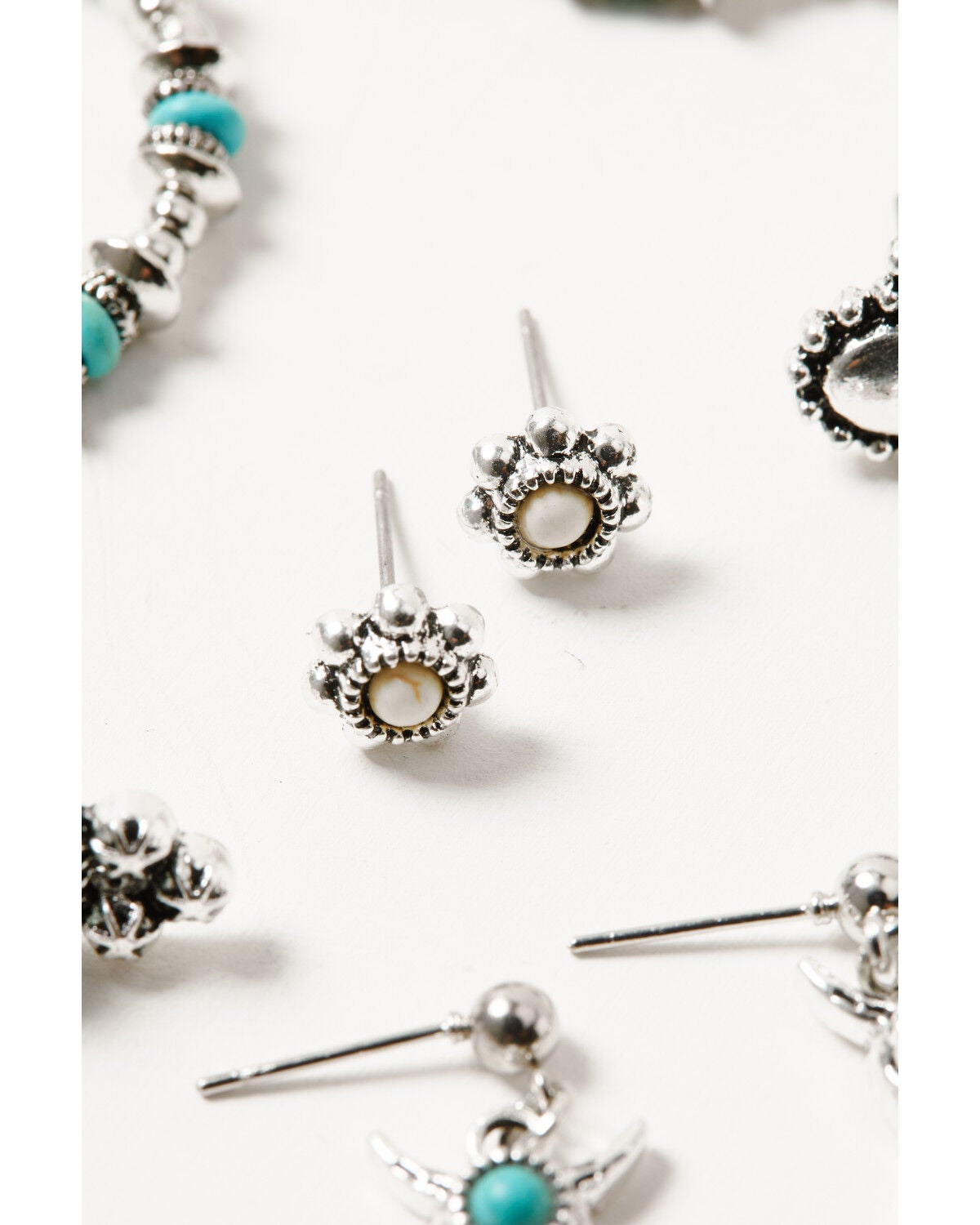 Image #3 - Shyanne Women's Cowgirl Charm Earring Set - 5 Piece, Silver, hi-res