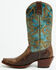 Image #3 - Shyanne Women's Exotic Python Western Boots - Snip Toe, Turquoise, hi-res