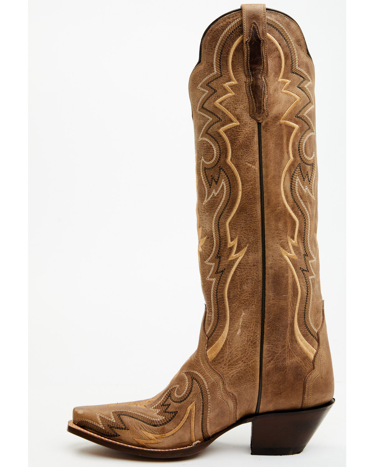 Image #3 - Dan Post Women's Triad Silvie Tall Western Boots - Snip Toe, Brown, hi-res