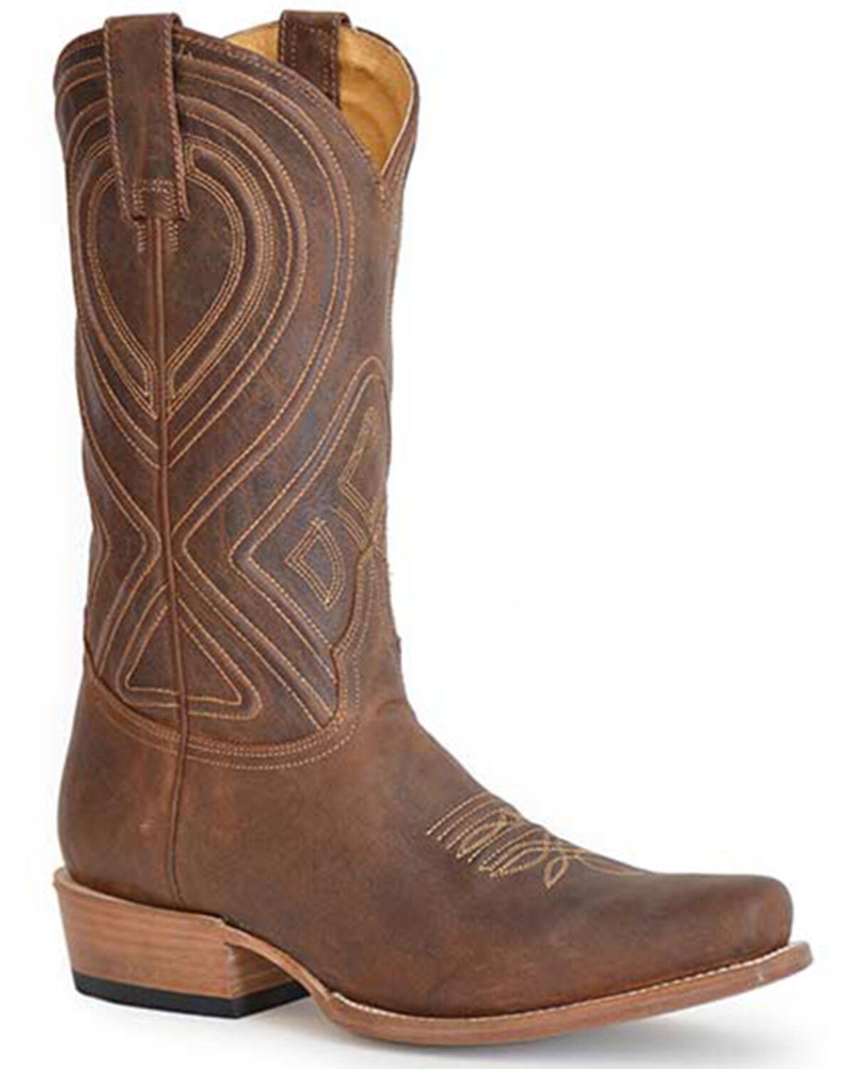 Stetson Men's Mossman Tall Western Boots - Square Toe, Brown, hi-res