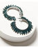 Image #1 - Shyanne Women's Enchanted Forest Deep Teal Sparkle Beaded Hoop Earrings, Teal, hi-res