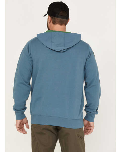 Brothers & Sons Men's French Terry Anorak 1/4 Zip Hooded Pullover, Teal, hi-res