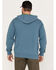 Image #4 - Brothers and Sons Men's French Terry Anorak 1/4 Zip Hooded Pullover, Teal, hi-res