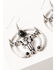 Image #2 - Idyllwind Women's Heidi Steerhead Earrings, Silver, hi-res