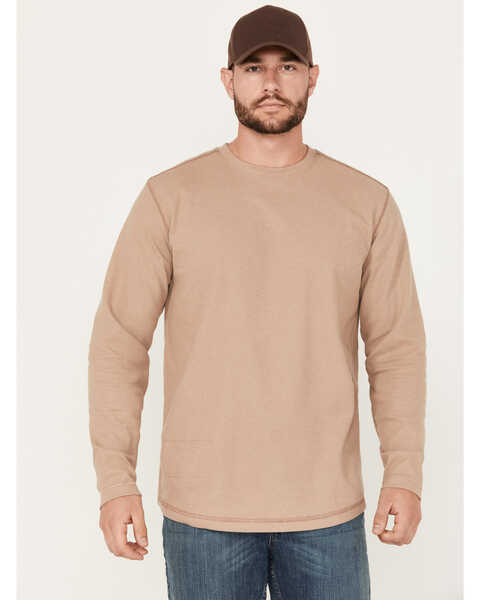 Image #1 - Cody James Men's FR Thermal Long Sleeve Work Shirt, Beige/khaki, hi-res