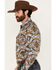 Image #2 - Cody James Men's Buckle Up Southwestern Print Long Sleeve Snap Western Shirt, Blue, hi-res