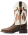 Ariat Women's Round Up StretchFit Western Boots - Broad Square Toe, Brown, hi-res