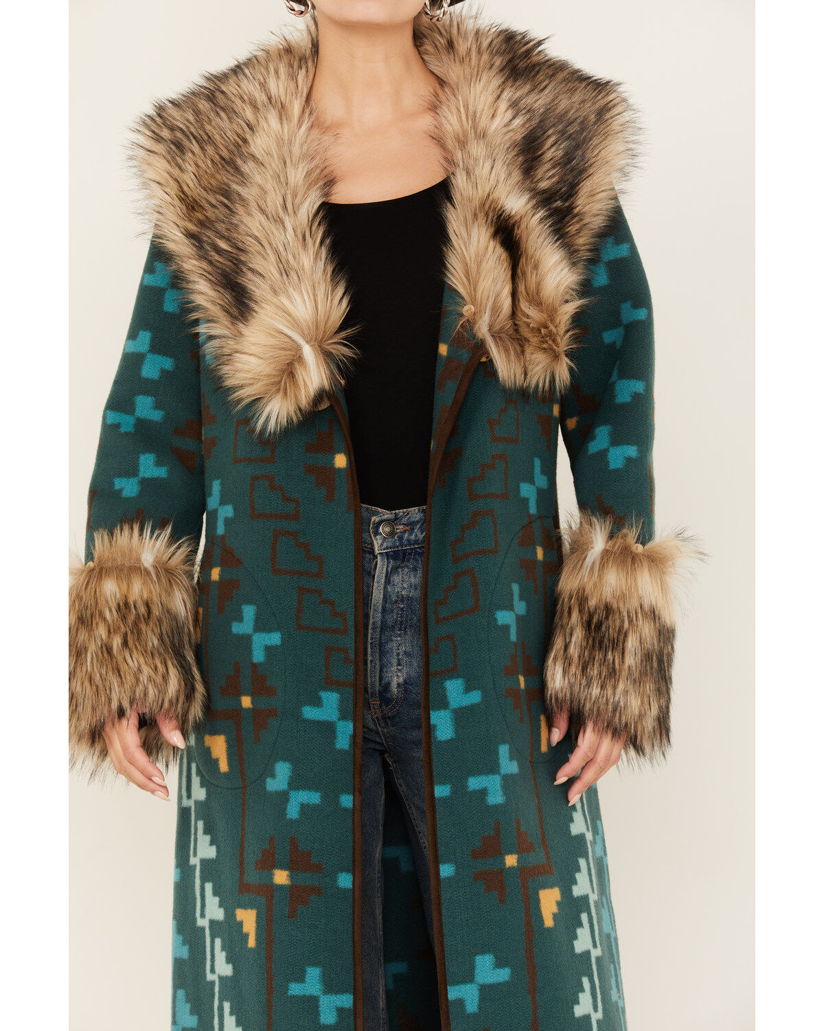 Product Name:  Tasha Polizzi Women's Southwestern Print Everest Blanket Coat