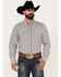 Image #1 - Cinch Men's Medallion Print Long Sleeve Button-Down Western Shirt, Light Blue, hi-res