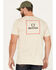 Brixton Men's Alpha Square Logo Graphic T-Shirt, Cream, hi-res