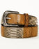 Image #1 - Cody James Men's Exotic Python Belly Belt, Brown, hi-res