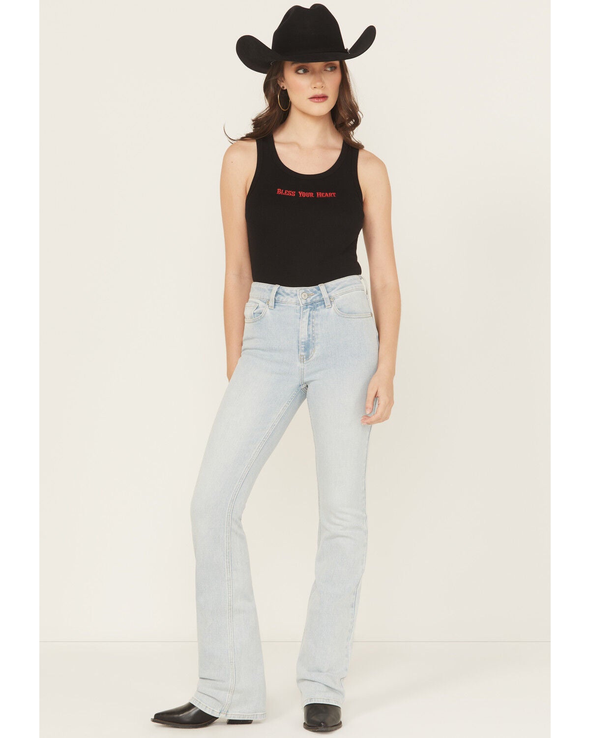 Shyanne Women's Celeste High Rise Bootcut Stretch Denim Jeans, Light Wash, hi-res