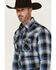 Image #2 - Wrangler Retro Men's Plaid Print Long Sleeve Snap Western Shirt, Black, hi-res