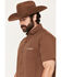 Image #3 - Guinness Men's Boot Barn Exclusive Embroidered Short Sleeve Button-Down Shirt, Brown, hi-res