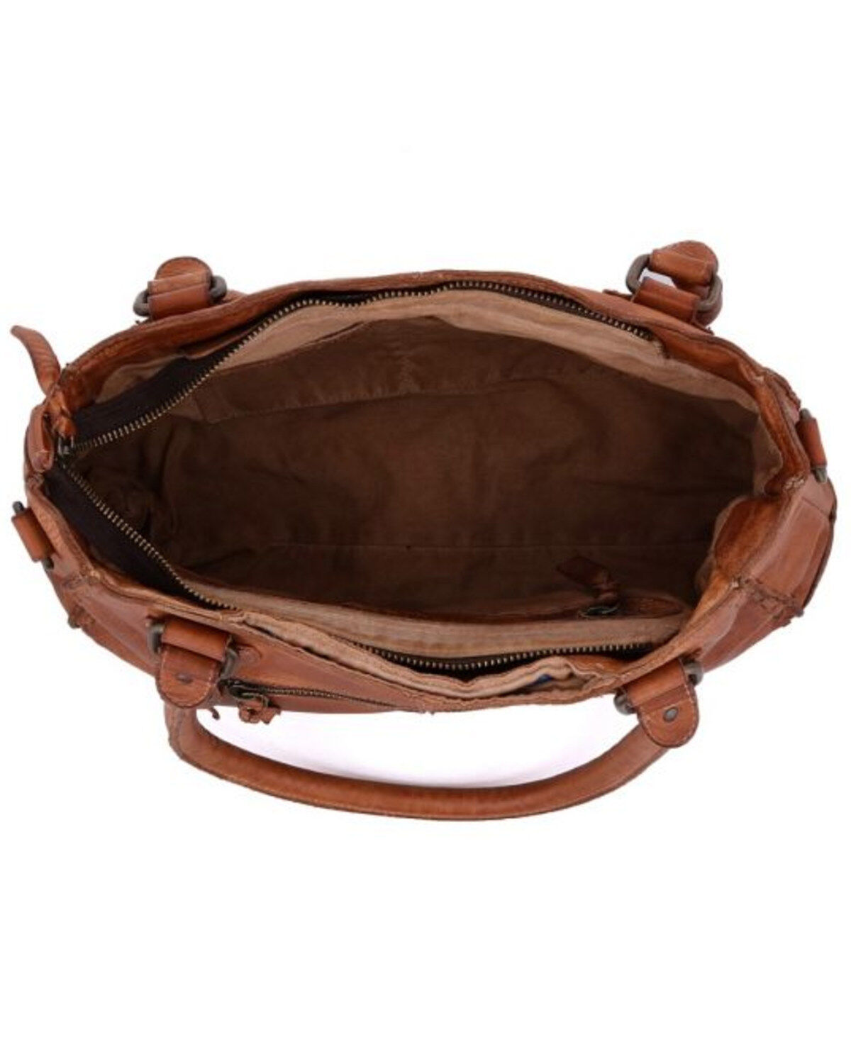 Image #4 - Bed Stu Women's Rockababy Leather Satchel Bag, Tan, hi-res