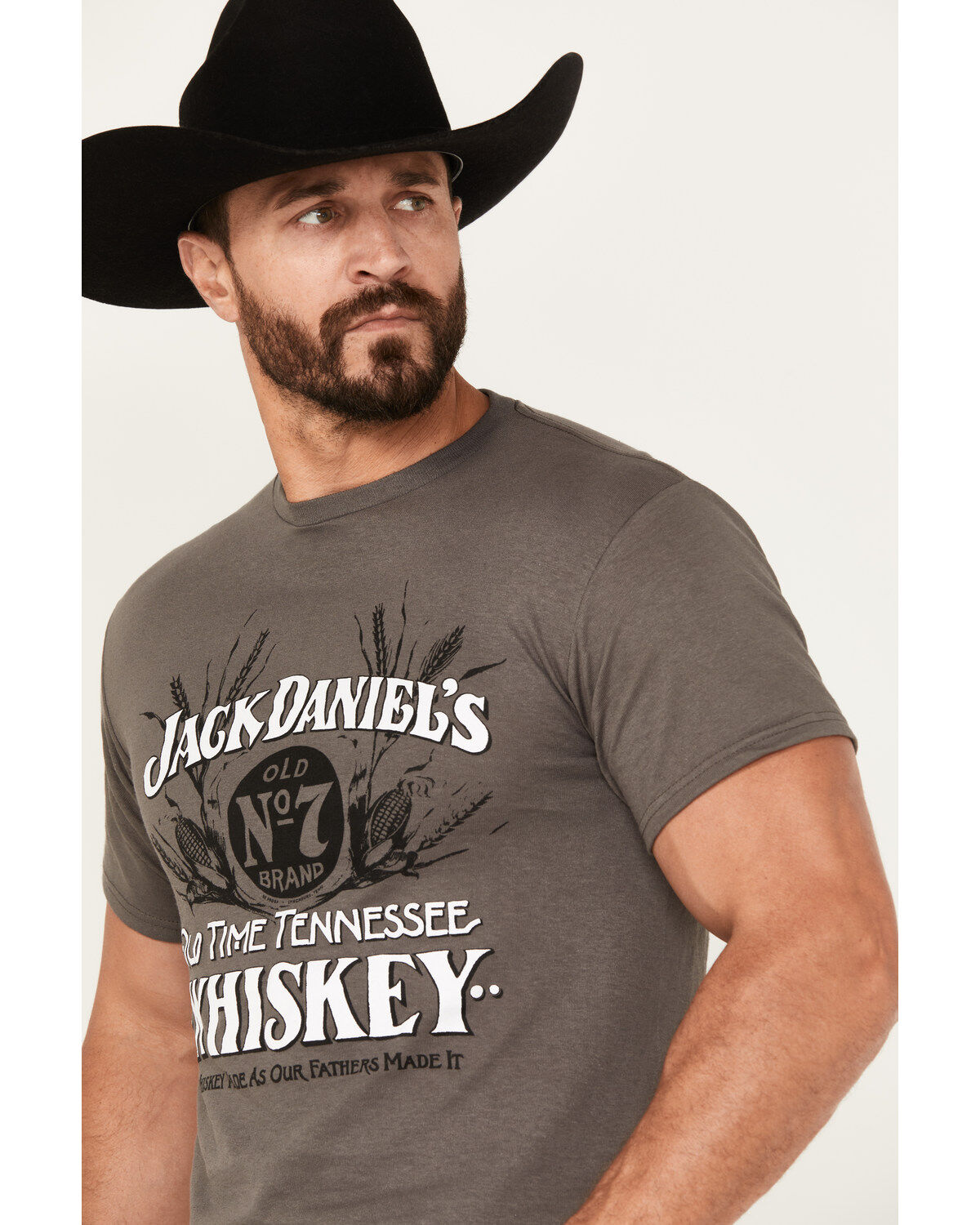 Image #2 - Jack Daniels Men's Vintage Whiskey Logo Short Sleeve Graphic T-Shirt, , hi-res