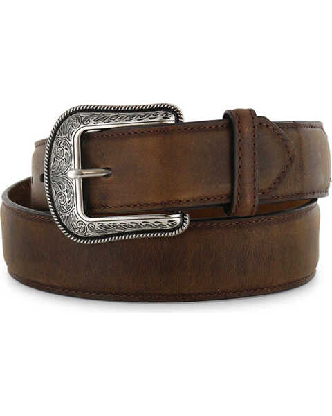 3D Belt Co  Men's Genuine Leather Belt, Brown, hi-res