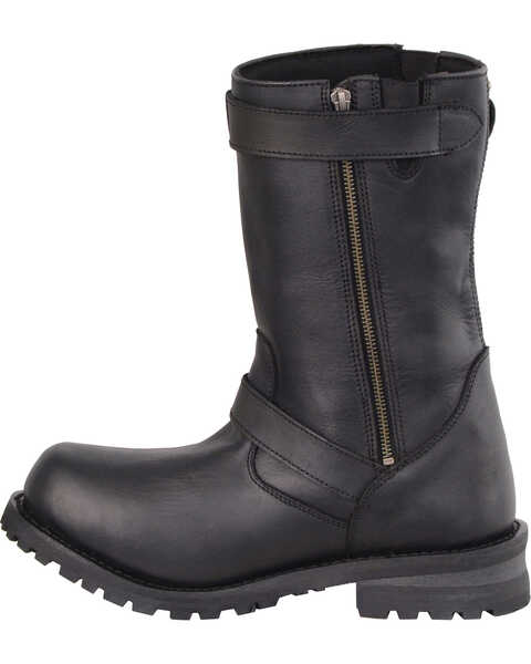 Image #2 - Milwaukee Leather Men's 11" Classic Engineer Boots - Round Toe, Black, hi-res