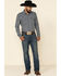 Image #2 - Cody James Men's Ash Small Plaid Long Sleeve Western Flannel Shirt, Navy, hi-res