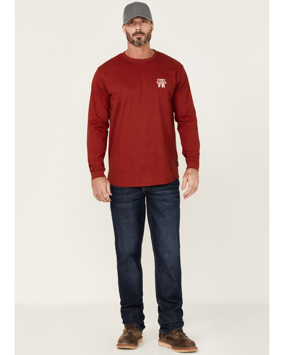Image #2 - Cody James Men's FR Bossa Nova Graphic Long Sleeve Work T-Shirt, Medium Blue, hi-res