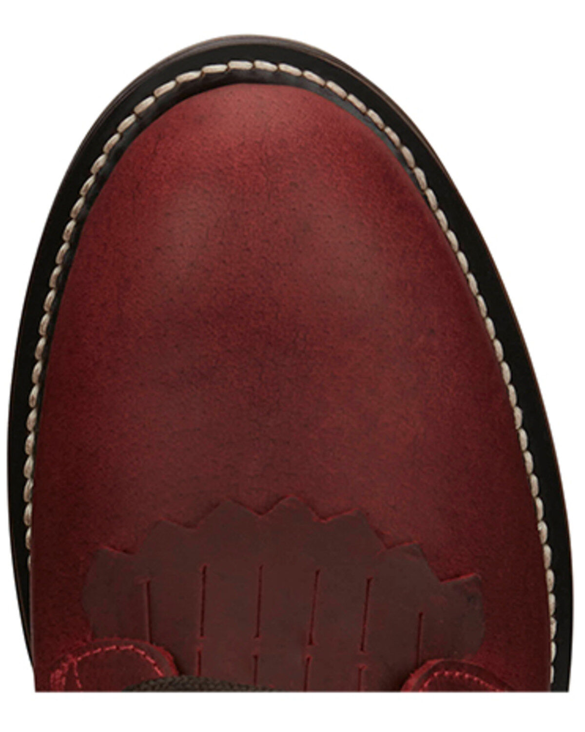 Image #6 - Justin Women's McKean Lace-Up Boots - Round Toe, Red, hi-res