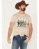 Rock & Roll Denim Men's Dale Brisby Rodeo Time Scenic Short Sleeve Graphic T-Shirt, Taupe, hi-res