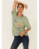 Image #1 - Show Me Your Mumu Women's Sage Zion Travis Graphic Short Sleeve Tee, Green, hi-res